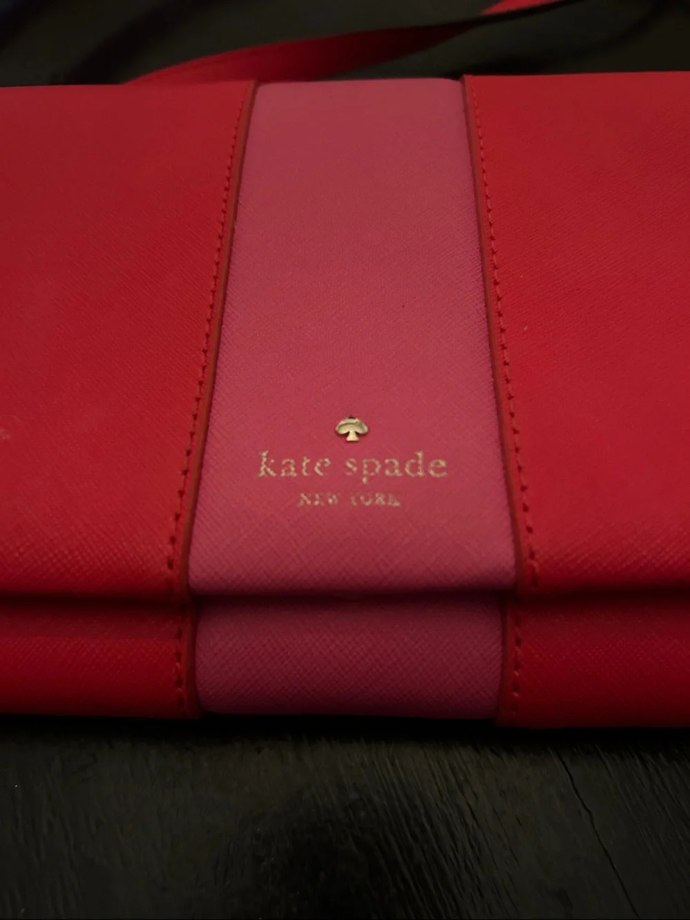 kate spade Red and Pink Crossbody w/adjustable strap